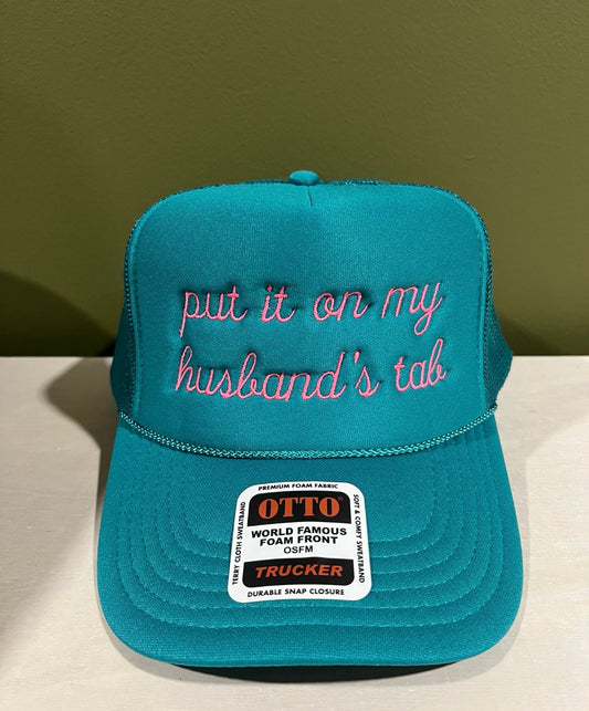 put it on my husband’s, dad’s, or fiancé’s,tab foam trucker