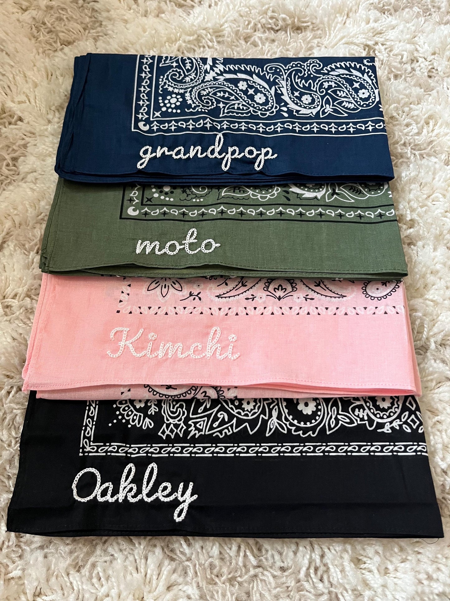 Chain stitch bandana