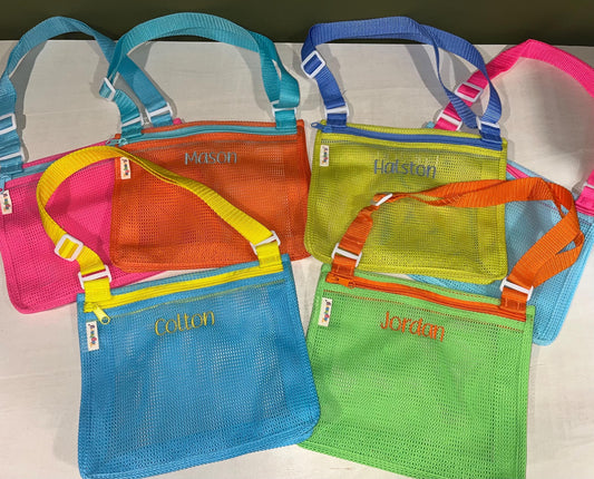 Mesh mini beach bag