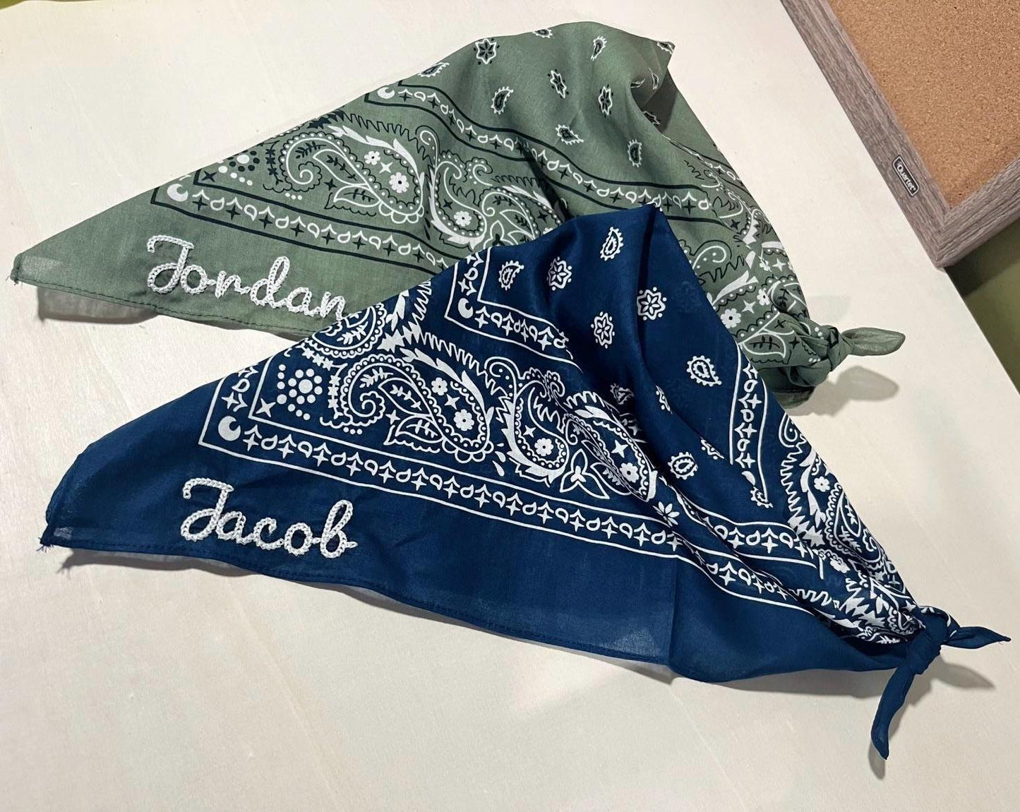 Chain stitch bandana