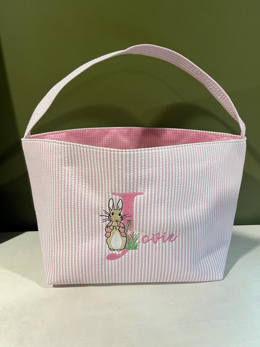 Seersucker easter basket