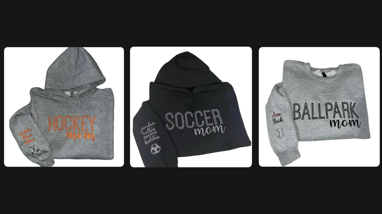 Sports mom hoodie/crewneck