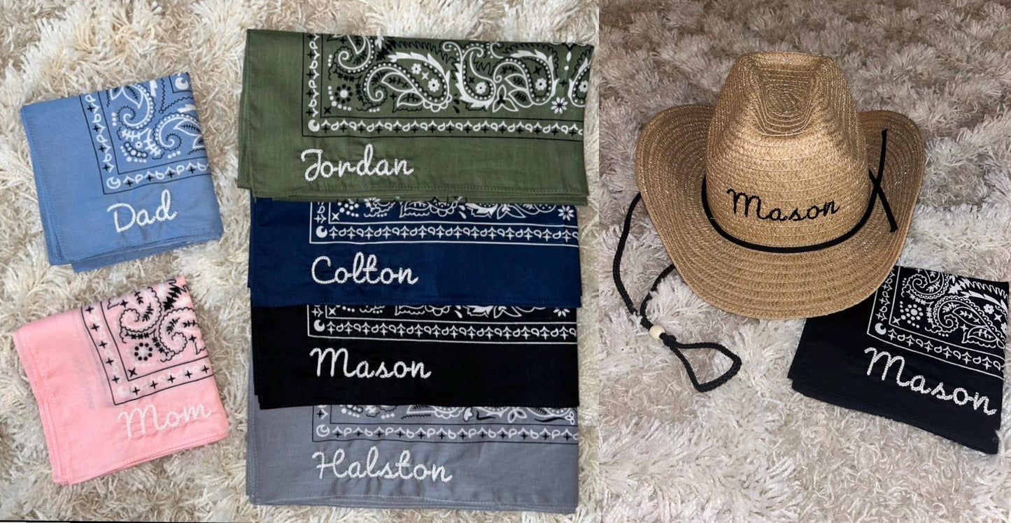 Chain stitch bandana