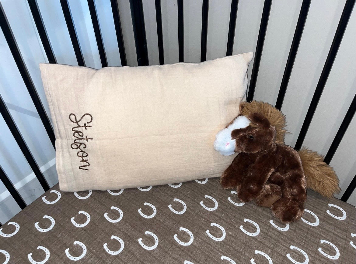 Muslin cotton toddler pillow decor