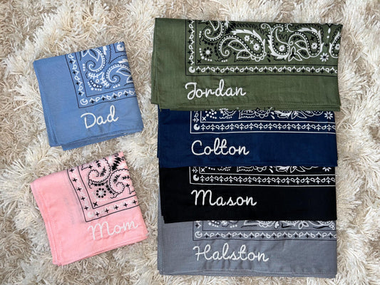 Chain stitch bandana