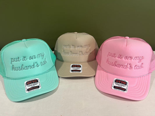 Monochrome put it on my husband’s tab foam trucker